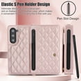 thumbnail image 6 of TECH CIRCLE for Samsung Galaxy Z Fold 5 Wallet Case with S Pen Holder,  Premium Leather Magnetic Clasp Kickstand Crossbody Lanyard Wrist Strip Shockproof Stylish Protective Cover,Rosegold, 6 of 8