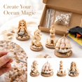 thumbnail image 2 of Craft Glue Ocean Shell DIY Handmade Kit, Marine Seashell Art Craft Set, Beach Theme Wooden Decoration Assembly Kit, Creative Glueing Project, Seaside Souvenir Making Kit, 2 of 10