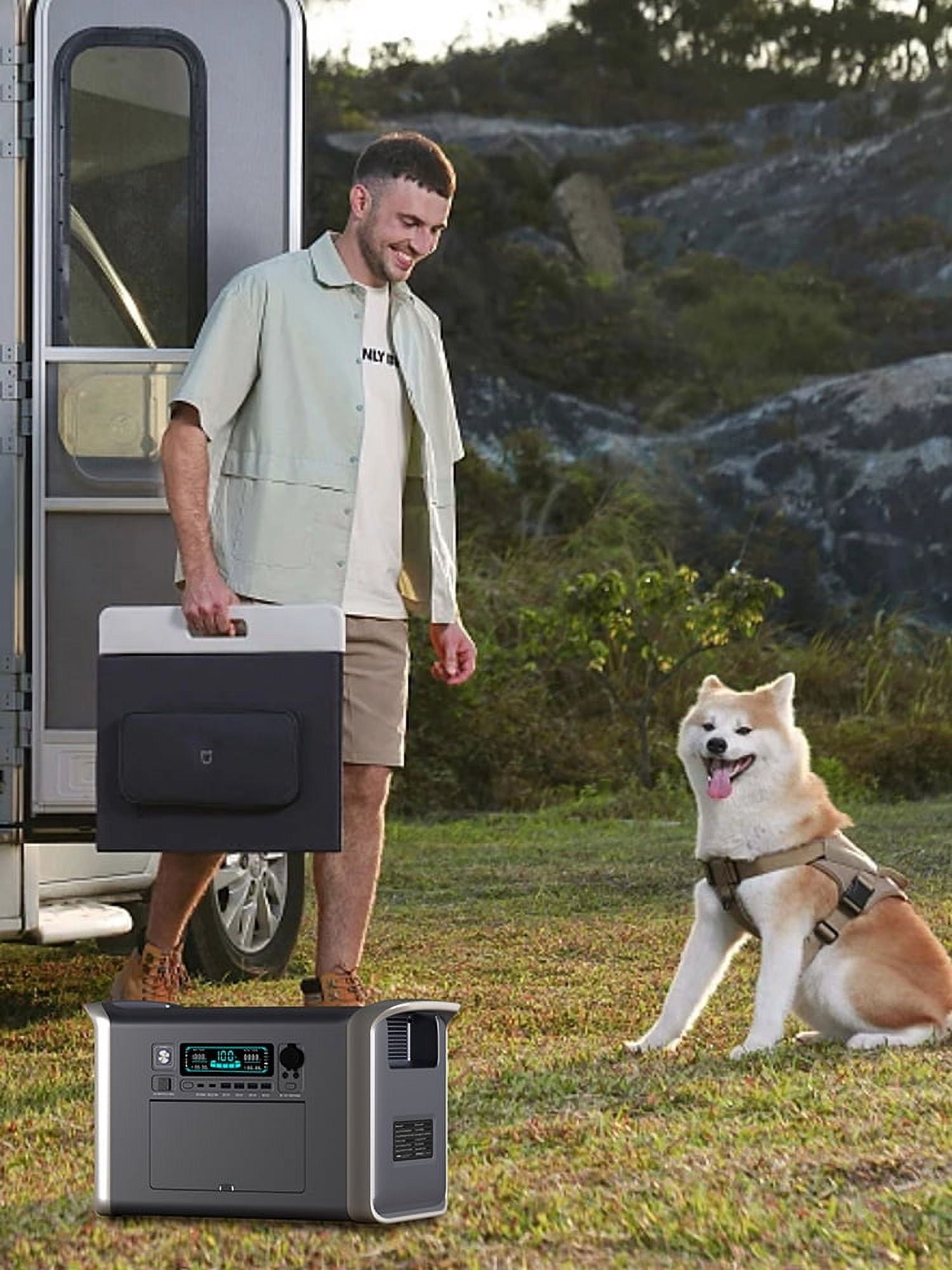 2400W 2kWh portable emergency power supply,110V,Safety battery,mobile office live streaming Cooking Barbecue Fishing Self-driving Traveling Camping Party Wedding Concert