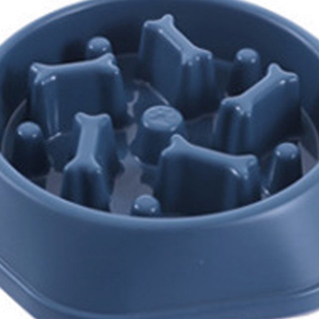 Plato de comida lenta para mascotas Gato Perro Anti asfixia Cachorro Alimentador Tazón de comida (Azul) JShteea Libre de BPA