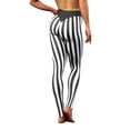 thumbnail image 3 of Arvbitana Women PU Leather Pants, Solid Color/Striped Long High Waist Pants, 3 of 9