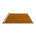 thumbnail image 2 of Ahgly Company Machine Washable Indoor Round Abstract Yellow Modern Area Rugs, 3' Round, 2 of 4