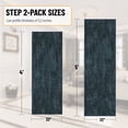 thumbnail image 2 of Ottomanson 2-Piece Kitchen Rug Set, Non-Slip Washable Hallway Runner & Floor Mat for Sink 22.5" x 48" + 22.5" x 60" Solid Charcoal Navy, 2 of 5