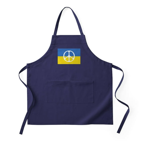 CafePress - Pray For Peace In Ukraine - Kitchen Apron with Pockets, Grilling Apron, Baking Apron