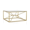 thumbnail image 5 of Taylan Glass Top Rectangle Coffee Table, Gold, 5 of 10
