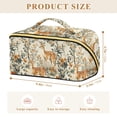 thumbnail image 4 of FORMRS Makeup Bag Travel Cosmetic Organizer for Women Fold Flat Zipper Pouch with Handle, Deer Pattern, 4 of 8