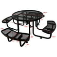 thumbnail image 3 of Outdoor Picnic Table 46" - Black, With Umbrella Pole, Heavy-duty Steel For Picnics And Camping Black Pole Adventures, 3 of 3