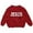 Red, variant on Bobifish Baby Dark Ribbed Sweater “JESUS” Letter Print Long Sleeve Knitted Crewneck Sweater Casual Travle Home Wear Boys Girls Pullover Top