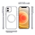 thumbnail image 2 of For Apple iPhone 16 (6.1") Hybrid Clear Back Invisible Camera Bracket Stand [With Magsafe Magnetic Circle] Shockproof Color Frame Cover ,Xpm Phone Case [ White ], 2 of 8