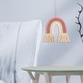 thumbnail image 4 of Macramé íris colgante de pared abitación de bebé ños habitaciones coloris 5,51x5,91 pulgas tapiz cuer bor decoración del H Colco tapiz de arco iris de macramé, 4 of 8