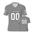 thumbnail image 2 of Yuhangmm T Shirts for Women, Custom Football For Men Women TeamName Football Customized Sport Shirt Fans Neck Top for Women Grey XL, 2 of 4