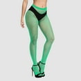 thumbnail image 2 of JDEFEG Women's Fishnets Sexy Sheer Control Top Tights Pantyhose Fashion Stockings Fishnet Stockings Elastic High Waist Thigh High Stockings Stockings Mint Green, 2 of 5