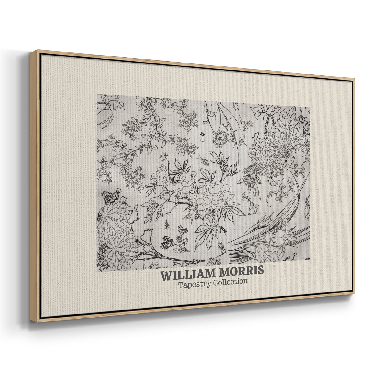 Vintage Abstract Print-LII Framed in Natural Wood Wood Gallery Wrapped Canvas 25 in. x 37 in.