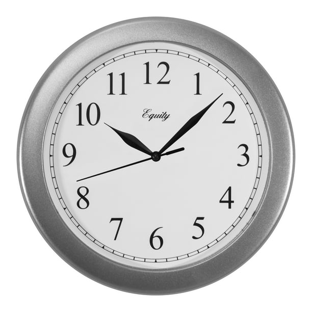 Equity by La Crosse 25206 10 Inch Basics Silver Quartz Wall clock