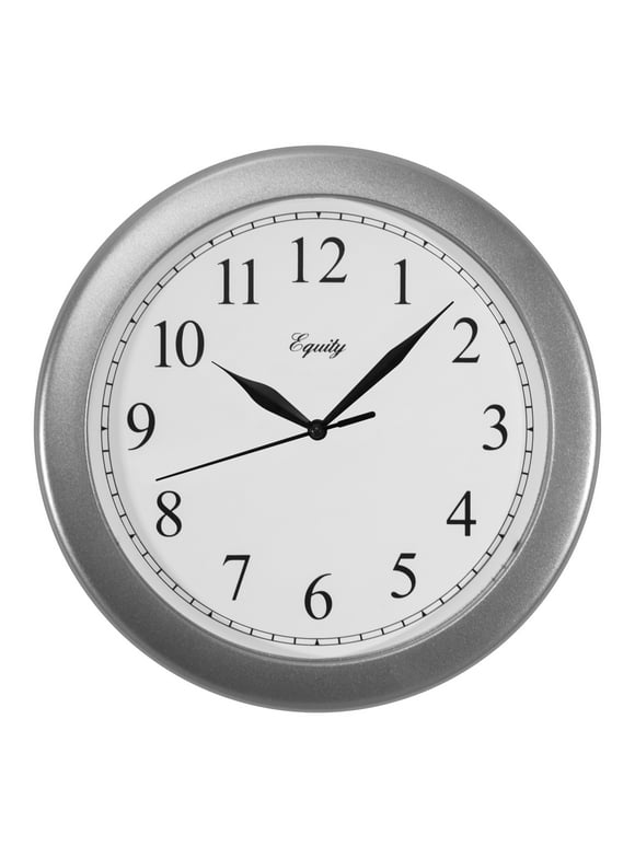 Equity by La Crosse 25206 10 inch Silver Quartz Analog Wall Clock