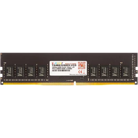 v-color 8GB DDR4 DRAM 3200MHz (PC4-25600) CL22 1.2V U-DIMM Desktop Memory Ram Upgrade Module TD48G32S822-VC