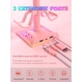 thumbnail image 4 of VCOM RGB Gaming Headphones Stand with 2 USB Ports, Pink Headset Stand with 10 Light Modes and Non-Slip Rubber, Suitable for PC Desk Accessories Gamers Gift(Pink), 4 of 9