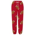 thumbnail image 3 of DeHolifer Womens Sweatpant Game Day Football Graphic Print Elastic Waist Drawstring Sweatpants Loose Joggers Pants Red L, 3 of 3