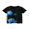 thumbnail image 5 of XBASW 1-6T Boys Cartoon T-Shirts Dinosaur Print Tees Boys Summer Cotton Tops Crewneck T-Shirts for Toddler Baby Kids, 5 of 6