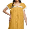 thumbnail image 4 of Moomaya Chemise de Nuit en Popeline de Coton à Manches Courtes pour Femmes, 4 of 4