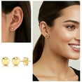 thumbnail image 5 of Tilo Jewelry 14K Yellow Gold Polished Ball Stud Post Earrings with Secure Push-backs | 4mm | Classic Everyday Earrings | Women, Men, Unisex, 5 of 11