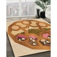 thumbnail image 3 of Ahgly Company Machine Washable Indoor Rectangle Transitional Mahogany Brown Area Rugs, 5' x 8', 3 of 7