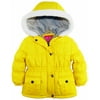 Pink Platinum Baby Girls Sherpa Trim Hood Fleece Lined Winter Puffer Jacket Coat