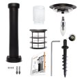 thumbnail image 4 of Black Stainless Steel Bollard Solar Light w/EZ Anchor, 4 of 4