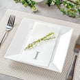 thumbnail image 4 of Luxenap Rectangle Silver Letter I White Paper Linen-Feel Guest Towel / Napkin - Air Laid, Sans Serif Font - 15 3/4" x 8" - 2000 count box, 4 of 11