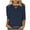Dark Blue, variant on tklpehg Fall Shirts for Women 2025 V-Neck Mid-length Tops Leisure 3/4 Sleeve Tops Going Out Tops Fall Clothes Comfortable Solid Color Womens Clothes Blouses Pullover Green L