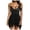 X1-Black, variant on Zuwimk Lingerie For Women Plus Size,Black Women bodysuit Lace Mini Sheer V Neck Chemise See Through Nightgown Open Front Negligee Dress Lace Women Flower Strap Neck Chemise V Lingerie Sleepwear