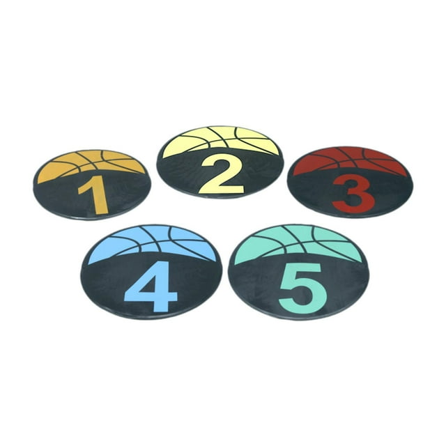 Almencla Basketball Markers Non Slip Practice Gym PVC Soccer Skill Training Mats 1 to 5