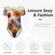 thumbnail image 4 of Balery Colorful Wildflower Meadow Body de cuello redondo de manga corta para mujer Tops de manga corta Tops básicos-Medium, 4 of 7
