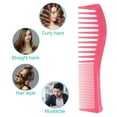 thumbnail image 7 of Unique Bargains 2 Pcs Anti Static Hair Comb Wide Tooth for Thick Curly Hair Hair Care Detangling Comb Dark Pink, 7 of 7