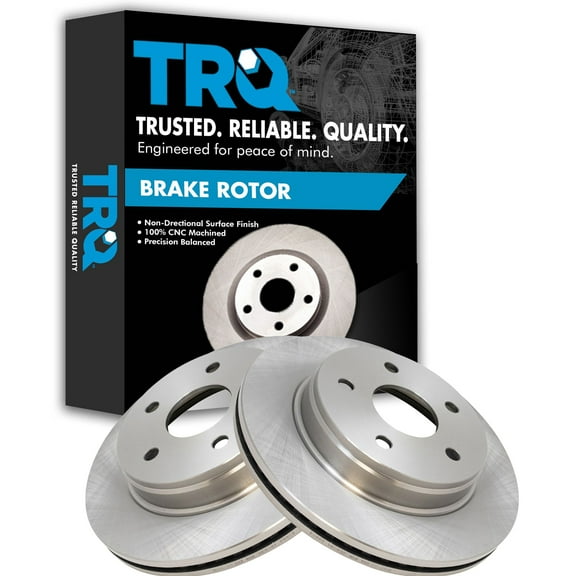 TRQ Front Brake Rotors Set Vented Fits Select 2007-2009 Chrysler Aspen 2004-2009 Dodge Durango 2002-2010 Ram 1500 2011-2018 Ram 1500 2019-2022 1500 Classic