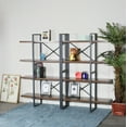 thumbnail image 4 of 8-Tier and 8-Open Wider Metal Frame and Industrial Wood Etagere Bookcase, 4 of 4