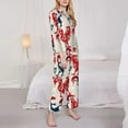 thumbnail image 3 of Fuzoiu Roosters Print Women's Long-Sleeved Pajama,Lounge Button Down Nightwear,Womens Notch Collar Pajama Set-Medium, 3 of 7