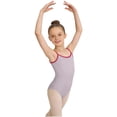 thumbnail image 3 of Afuyipoi Girls Performance Dance Leotard (3-15 Years) Summer Sleeveless Camisole Stretchy Athletic Bodysuit for Ballet Yoga and Gymnastics Practice Purple 5/6, 3 of 7