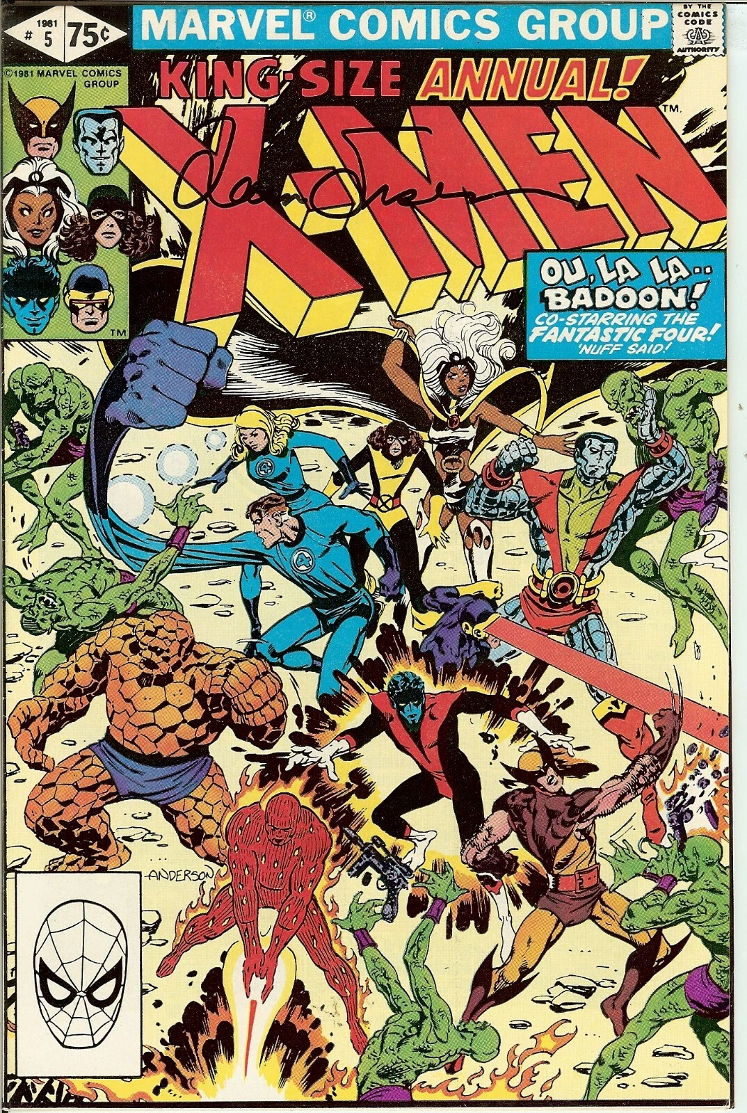 X-Men Giant Size Annual #5 Cover Signed Louise Simonson COA