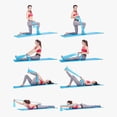 thumbnail image 5 of Banda elástica de resistencia de 6.6 pies, paquete de 2 bandas planas elásticas largas, sin látex, equipo de fitness para gimnasio en casa para fisioterapia, entrenamiento de fuerza, 5 of 5