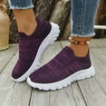 thumbnail image 3 of Rokment Women's Orthopedic Slip on Socks Walking Shoes Lightweight Comfortable Mesh Memory Foam Running Tennis Jogging Workout Sneakers for Women Men Dark Purple Size 9.5, 3 of 6