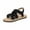 Black Shoes, variant on Women's Sandals Strap Grass Woven Hemp Rope Flat Bottomed Roman Shoes Beach Soft Sole Sandals Army Green 42 Lady Sandals