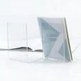 thumbnail image 4 of Transparent Acrylic Bookshelf, Ongmies 1Pc Transparent Acrylic Bookend Stand Bookshelf Desktop Decorative Storage Rack, White, 4 of 5