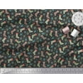 thumbnail image 2 of Soimoi Black polyester Crepe Fabric Snowflakes & Socks Winter Theme Print Fabric by Yard 42 Inch Wide, 2 of 3