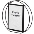 thumbnail image 1 of Forme de Cercle Moderne Cadre Photo Décor en Métal Noir pour Affichage de Table, 5 "x 7", 1 of 1