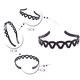 thumbnail image 3 of Juego de 2 diademas con peine para el pelo con dientes de tiburón de plástico negro, 3 of 5