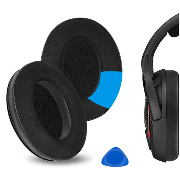 Geekria Sport Cooling-Gel Replacement Ear Pads for Sennheiser GAME ONE/ ZERO, PC 360/ 363D/ 373D Headphones Ear Cushions, Headset Earpads, Repair Parts (Black)