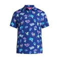 thumbnail image 5 of Birdie Bound Men's and Big Men's Neon Pool Party Print Polo Golf Shirt, Sizes S-3XL, 5 of 5