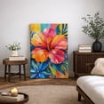 thumbnail image 4 of Canvas Wall Art Vibrant Hibiscus Floral Print for Living Room Decoration - 32x48, 4 of 8