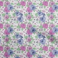 thumbnail image 1 of oneOone Cotton Jersey Medium Blue Fabric Asian Floral Craft Projects Decor Fabric Printed By The Yard 58 Inch Wide, 1 of 4